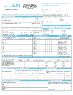 Capital BlueCross Enrollment Form