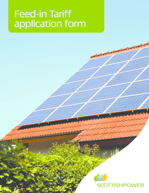 ScottishPower Feed-in Tariff Application Form