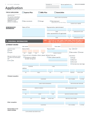 Blue Cross Health Insurance Application