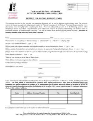 Petition for Illinois Resident Status