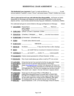 Residential Lease Agreement