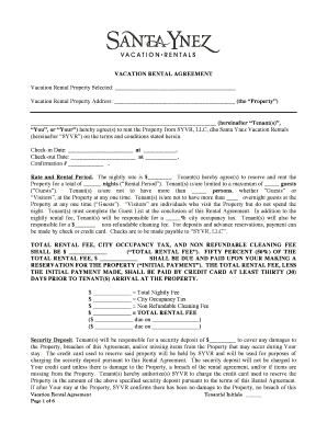 Vacation Rental Agreement