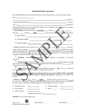 Residential Rental Agreement