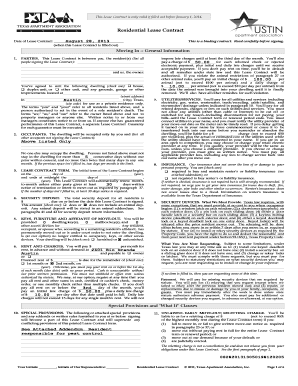 Residential Lease Contract