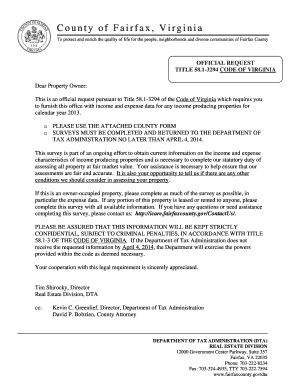 Virginia Income and Expense Survey for 2013