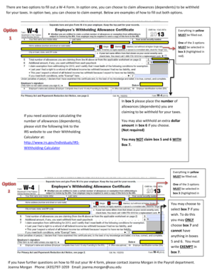 W-4 Form Instructions