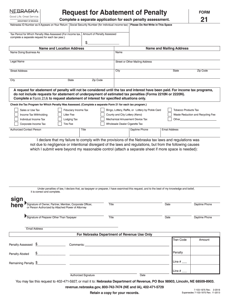 nebraska form 21 Preview on Page 1.