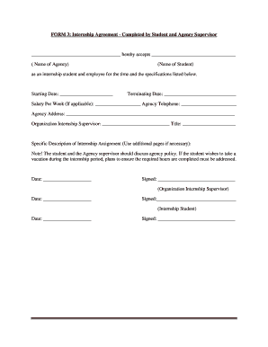 Internship Agreement