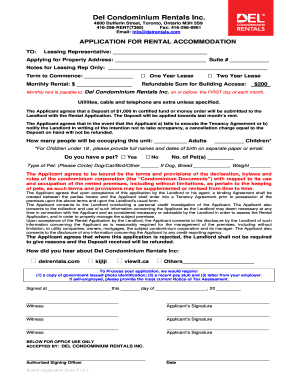 Rental Application Form
