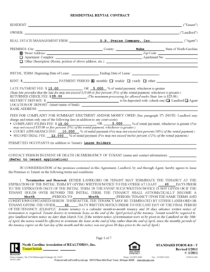 Residential Rental Contract