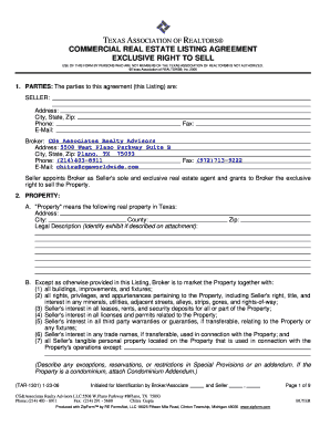 Texas Commercial Real Estate Listing Agreement