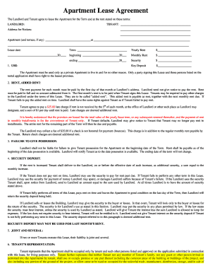 Apartment Lease Agreement