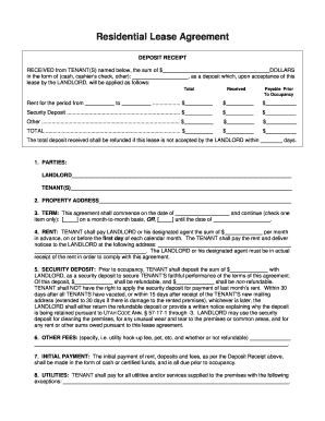 Residential Lease Agreement
