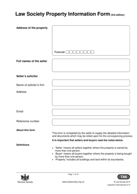 Law Society Property Information Form