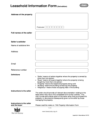Leasehold Information Form TA7