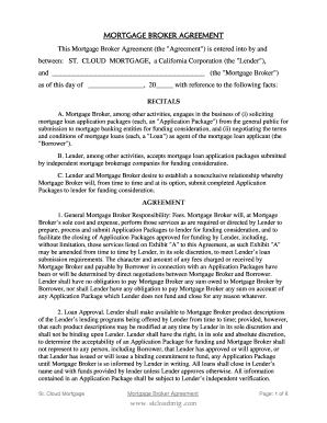 Mortgage Broker Agreement
