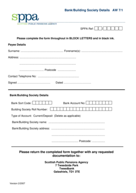 Scottish Public Pensions Agency Payment Form