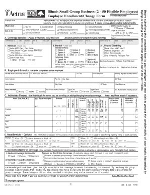 Illinois Small Group Business Employee Enrollment Form
