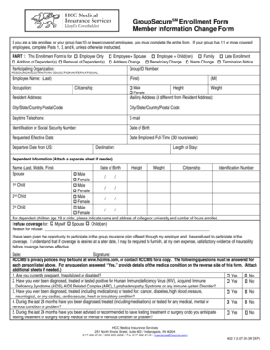GroupSecureSM Enrollment Form