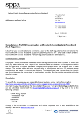 NHS Superannuation Scheme Amendment Consultation