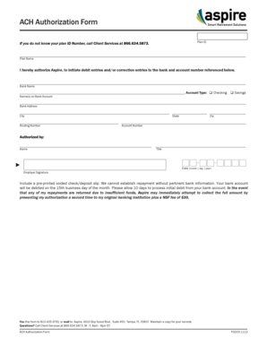 ACH Authorization Form