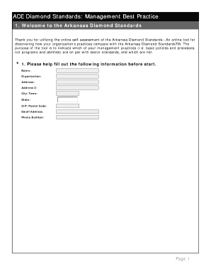Arkansas Diamond Standards Management Self-Assessment