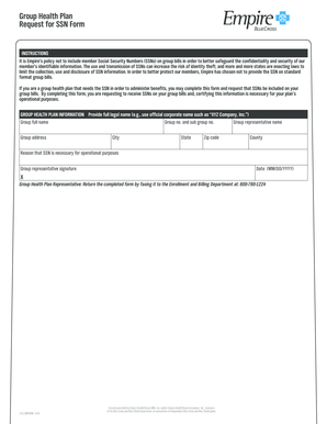 Group Health Plan SSN Request Form