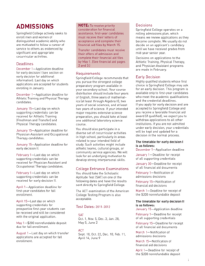 Springfield College Admission Application