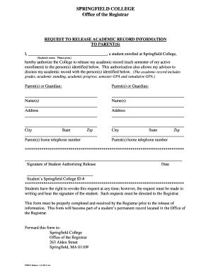 FERPA Release Form