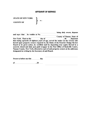 Affidavit of Service