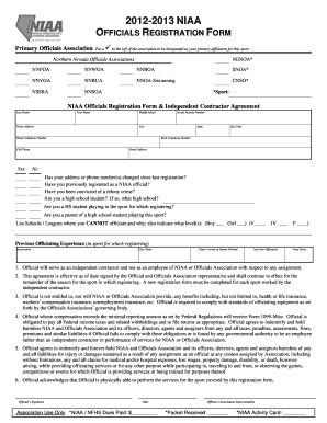 NIAA Officials Registration Form