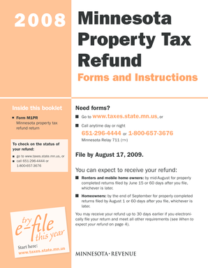 Minnesota Property Tax Refund Form M1PR