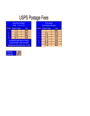 Fillable Online USPS Postage Fees Fax Email Print - pdfFiller