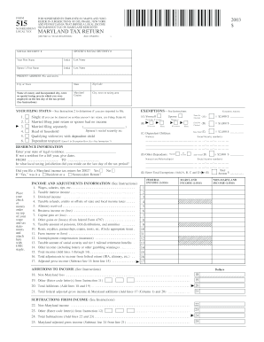 Maryland Nonresident Local Tax Return Form 515