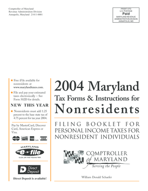 Maryland Nonresident Income Tax Return