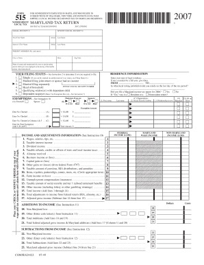 Maryland Nonresident Local Income Tax Return