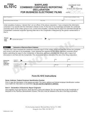 Maryland Combined Corporate Report