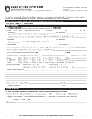 Accident Injury Report Form