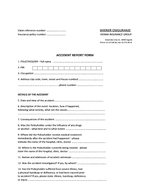 Accident Report Form