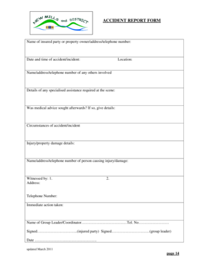 Accident Report Form