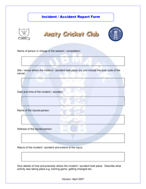 Incident Accident Report Form