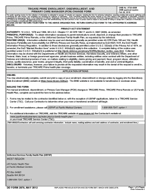 TRICARE Prime Enrollment Form