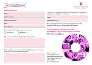 Application Form To apply please complete and return the booking ... - ul