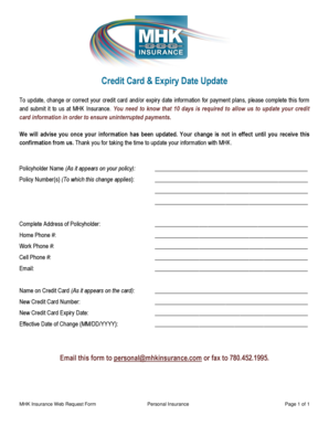 Credit Card Update Form