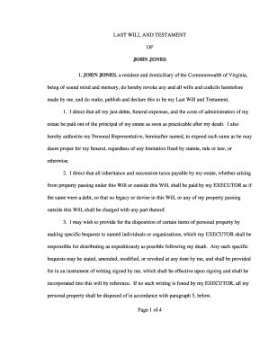 Last Will and Testament