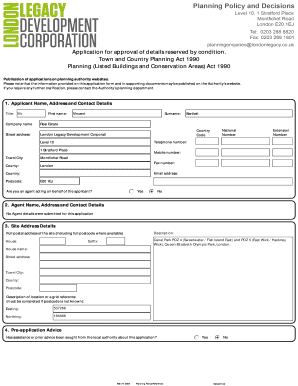 UK Planning Application for Approval of Reserved Details