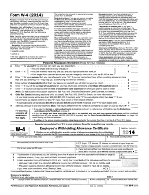 Form W-4 (2014)