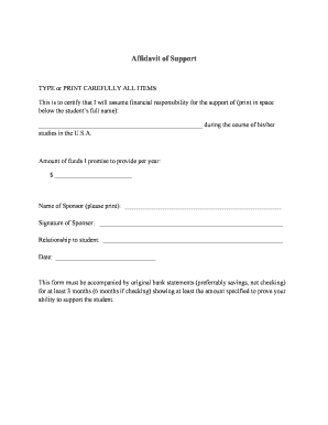 Affidavit of Support