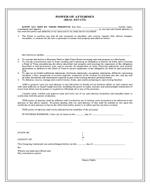 Real Estate Power of Attorney