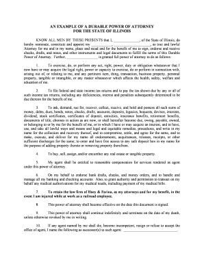 Durable Power of Attorney for Illinois
